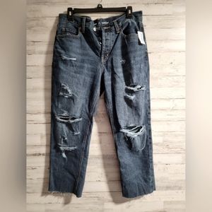 Old Navy cropped, distressed jeans